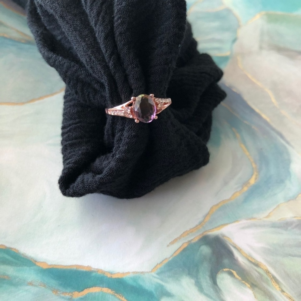 ROSE GOLD W/ AMETRINE Two/Tone COLOR RING - Picture 5 of 8
